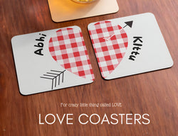 Personalised Love Coasters