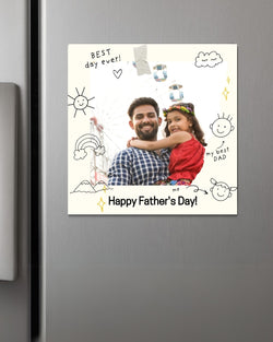 Fathers Day Wooden Fridge Magnet