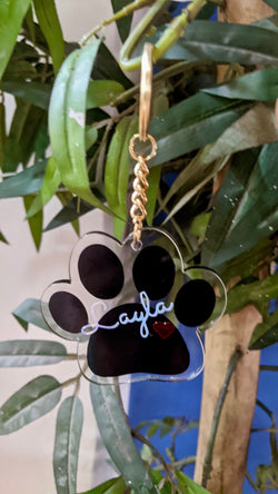 Custom Paw Keychain